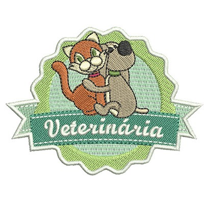 Matriz de matriz Matriz De Bordado Escudo Veterinária